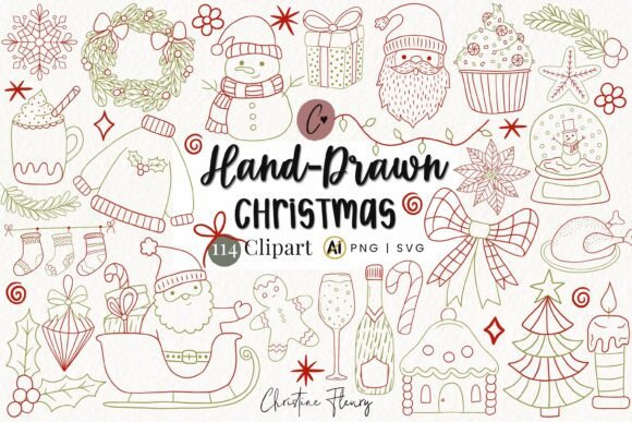 114 Hand Drawn Christmas Clipart Bundle: A Designer’s Honest Review