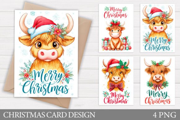 Christmas Cow Card Printable Embroidery Review