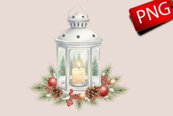Christmas Lantern PNG Clipart for Illustrations