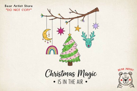 Christmas Magic Tree Stars Illustrations Review
