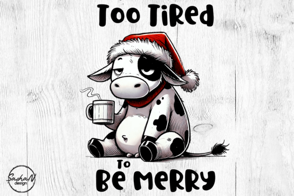 Christmas Sarcastic Cow Sublimation Illustrations: A Bold Visual Asset for Content Creators