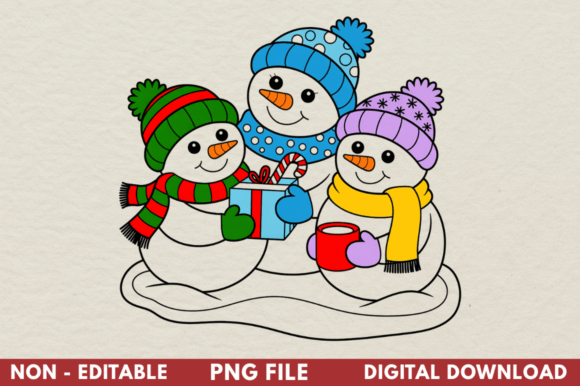 Christmas Snowmen Clipart PNG, Snowmen Illustrations Review