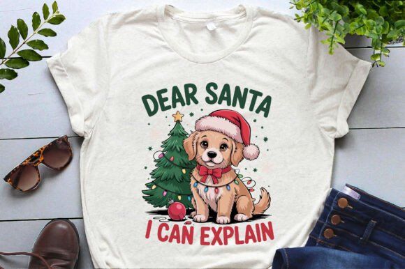 Dear Santa I Can Explain Dog Christmas Illustrations