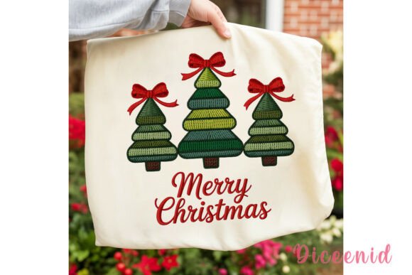 Embroidered Christmas Trees PNG Clipart Review for Real Projects