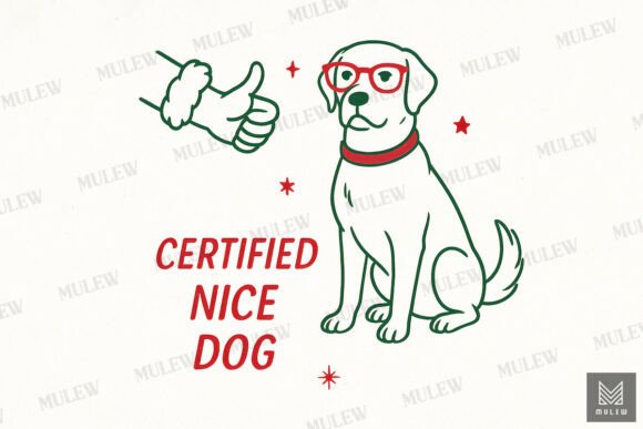 Funny Christmas Labrador Dog Sublimation Illustrations