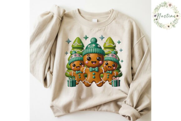 Gingerbread Christmas Trio PNG Clipart for Illustrations
