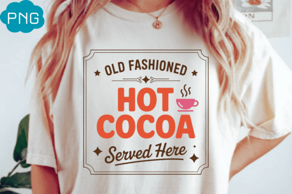 Hot Cocoa Christmas T-Shirt Illustrations for Handmade Creators