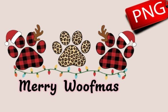 Merry Woofmas Png Illustrations: A Festive Graphic Design Asset for Creative Projects