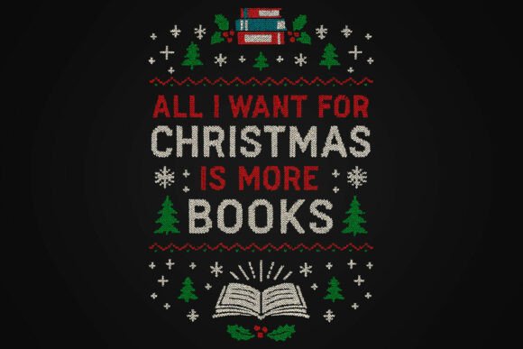 More Books Christmas Sweater PNG: A Festive Illustration for Local Branding