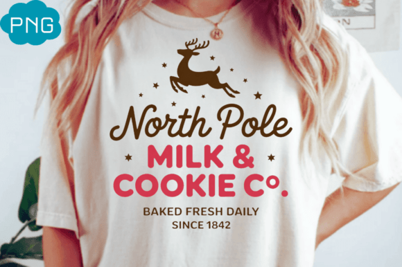 North Pole Milk and Cookie Co Christmas Illustrations: A Holiday Design Asset for Content Creators